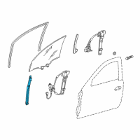 OEM 2000 Honda Civic Sash, L. FR. Door (Lower) (FR) Diagram - 72270-S04-003