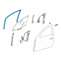 OEM 1997 Honda CR-V Channel, Left Front Door Run Diagram - 72275-S04-003