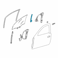 OEM 1996 Honda Civic Sash, R. FR. Door Center (Lower) Diagram - 72231-S04-003