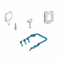 OEM 2006 Kia Amanti Spark Plug Cable Set Diagram - 2750139A70