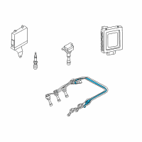 OEM 2004 Hyundai XG350 Cable Assembly-Spark Plug NO.1 Diagram - 27420-39700