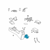 OEM 2010 Toyota Corolla Rear Cup Holder Diagram - 55604-02050-B1