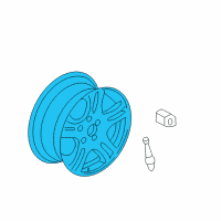 OEM 2011 Jeep Compass Aluminum Wheel Diagram - 1AN34XZAAD