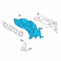 OEM Hyundai Elantra GT Exhaust Manifold Catalytic Assembly Diagram - 28510-2EHM0