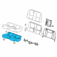 OEM 2013 Chevrolet Camaro Pad Asm-Rear Seat Cushion Diagram - 92230567