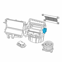 OEM 2018 Jeep Wrangler JK Evaporator Heater-Actuator Diagram - 68018109AA