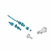 OEM Infiniti FX45 Shaft Assembly-Rear Drive, L Diagram - 39601-CG200