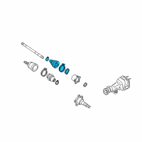 OEM 2021 Infiniti QX80 Repair Kit - Dust Boot, Rear Drive Shaft Diagram - C9GDA-7S010