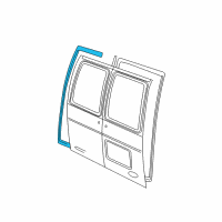 OEM 1999 Ford E-150 Econoline Club Wagon Weatherstrip Diagram - F3UZ-1543723-A