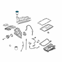 OEM Ford F-150 Oil Filler Tube Cap Diagram - 9L2Z-6766-A