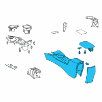 OEM Toyota RAV4 Console Assembly Diagram - 58901-42230-C0