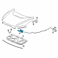 OEM 2020 Honda Clarity Lock Assy., Hood Diagram - 74120-TRT-A01