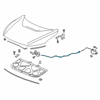 OEM 2019 Honda Clarity Wire Assembly, Front Hood Diagram - 74131-TRV-A02