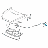 OEM 2018 Honda Clarity Wire, Rear (Deep Black) Diagram - 74132-TRT-A01ZA