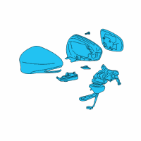 OEM Lexus LS600h Mirror Assembly, Outer Rear Diagram - 87910-50751-A2