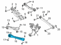 OEM 2022 Ford Mustang Mach-E ARM ASY - REAR SUSPENSION Diagram - LJ9Z-5500-E