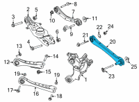 OEM 2021 Ford Mustang Mach-E ARM ASY - REAR SUSPENSION Diagram - LJ9Z-5500-F