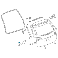 OEM Buick Regal TourX Lift Cylinder Ball Stud Diagram - 11546846