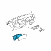 OEM 2008 GMC Canyon Cluster Assembly Diagram - 25894033