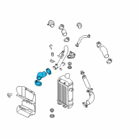 OEM Hyundai Santa Fe Sport Hose-INTERCOOLER Inlet B Diagram - 28283-2GTA1
