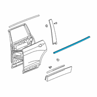 OEM Cadillac XT6 Belt Weatherstrip Diagram - 84239728