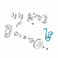 OEM 2003 Toyota Camry ABS Sensor Wire Diagram - 89543-07010