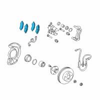 OEM 1994 Toyota Camry Front Pads Diagram - 04465-33210