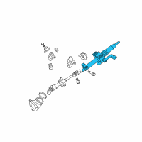 OEM Toyota Camry Column Assembly Diagram - 45250-06380