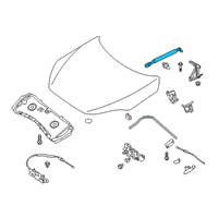 OEM Infiniti QX50 Stay Assy-Hood Diagram - 65470-5NN0A