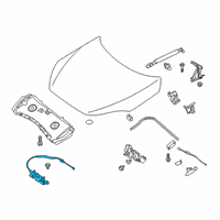 OEM Infiniti Bell Crank-Hood Lock Diagram - 65603-5NA0A