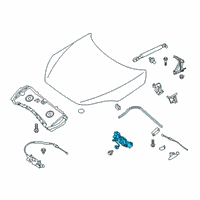 OEM 2021 Infiniti QX50 Hood Lock Male Assembly Diagram - 65601-5NA0A