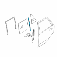 OEM 2017 BMW X6 Window Guide Web, Outside Left Diagram - 51-35-7-317-785