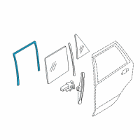 OEM 2015 BMW X6 Window Guide, Left Rear Door Diagram - 51-35-7-317-813