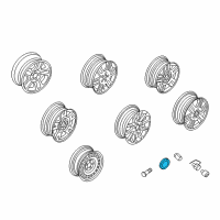 OEM Ford Explorer Sport Trac Center Cap Diagram - 1L2Z-1130-AA