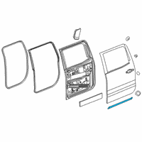 OEM 2021 Chevrolet Silverado 1500 Lower Weatherstrip Diagram - 23377368