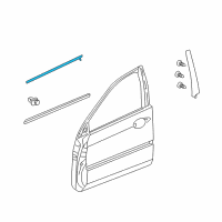 OEM 2006 Acura RL Molding Assembly, Left Front Door Diagram - 72450-SJA-A01