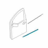 OEM 2008 Nissan Frontier MOULDING - Front Door, LH Diagram - 80871-ZP59E