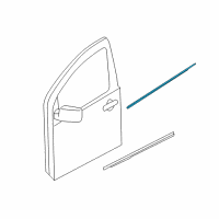 OEM 2005 Nissan Xterra Moulding Assy-Front Door Outside, LH Diagram - 80821-EA000