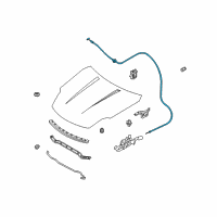 OEM Nissan 350Z Cable Assembly-Hood Lock Diagram - 65620-CF00A