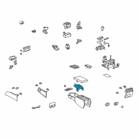 OEM Lexus Hinge Sub-Assy, Console Compartment Door Diagram - 58907-50050