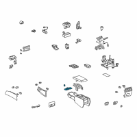 OEM Lexus LS600h Lock Sub-Assy, Console Compartment Door Diagram - 58908-50050-A0