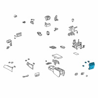 OEM Lexus LS600h Panel Sub-Assy, Console Rear End Diagram - 58903-50050-E1