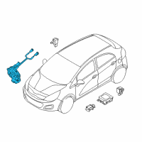 OEM Kia Rio Clock Spring Contact Assembly Diagram - 93490H8220