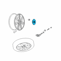 OEM Cadillac CTS Emblem Diagram - 9596629