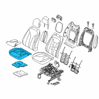 OEM 2016 Lincoln MKC Seat Cushion Pad Diagram - EJ7Z-78632A22-A