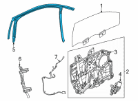 OEM Ford Mustang Mach-E RUN - DOOR GLASS Diagram - LJ8Z-5821596-B