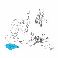 OEM 2019 Toyota Highlander Seat Cushion Pad Diagram - 71512-0E130