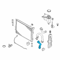 OEM 2008 BMW 335xi Engine Feed Radiator Upper Hose Diagram - 17-12-7-540-127