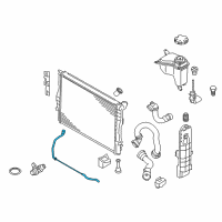 OEM 2008 BMW 328xi Ventilation Line Radiator Top Diagram - 17-12-7-618-510
