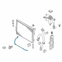 OEM 2009 BMW 128i Ventilation Line Radiator Top Diagram - 17-12-7-618-510